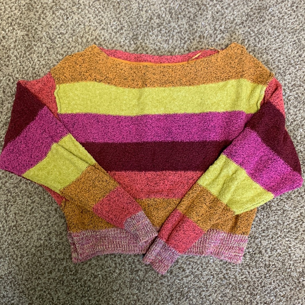 Free People Candyland Pullover Striped Sweater